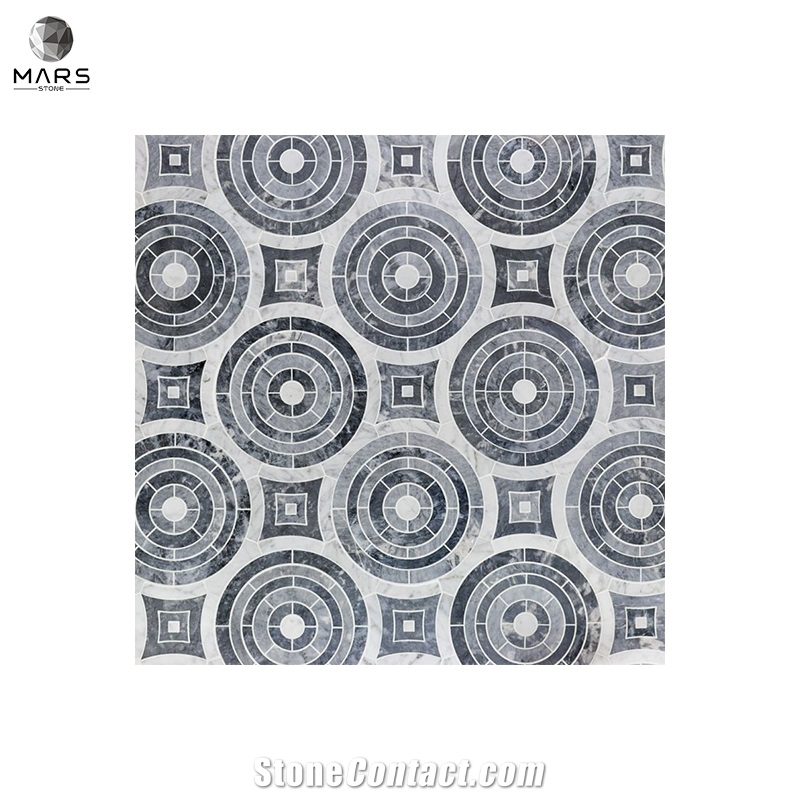 Krista Watterworth Spin Irregular Mosaic Marble Tiles