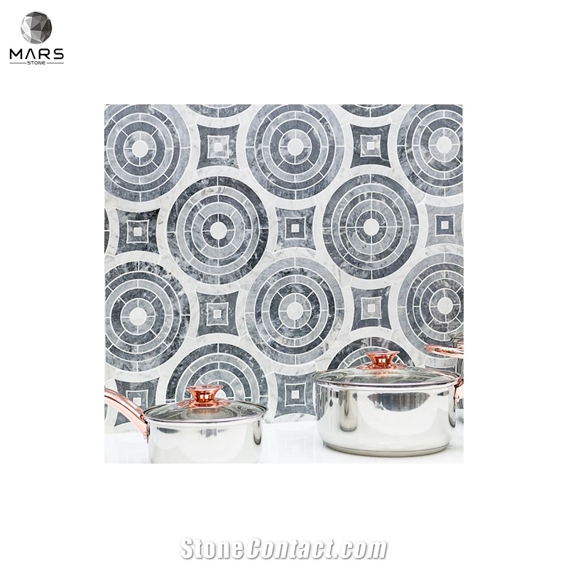 Krista Watterworth Spin Irregular Mosaic Marble Tiles