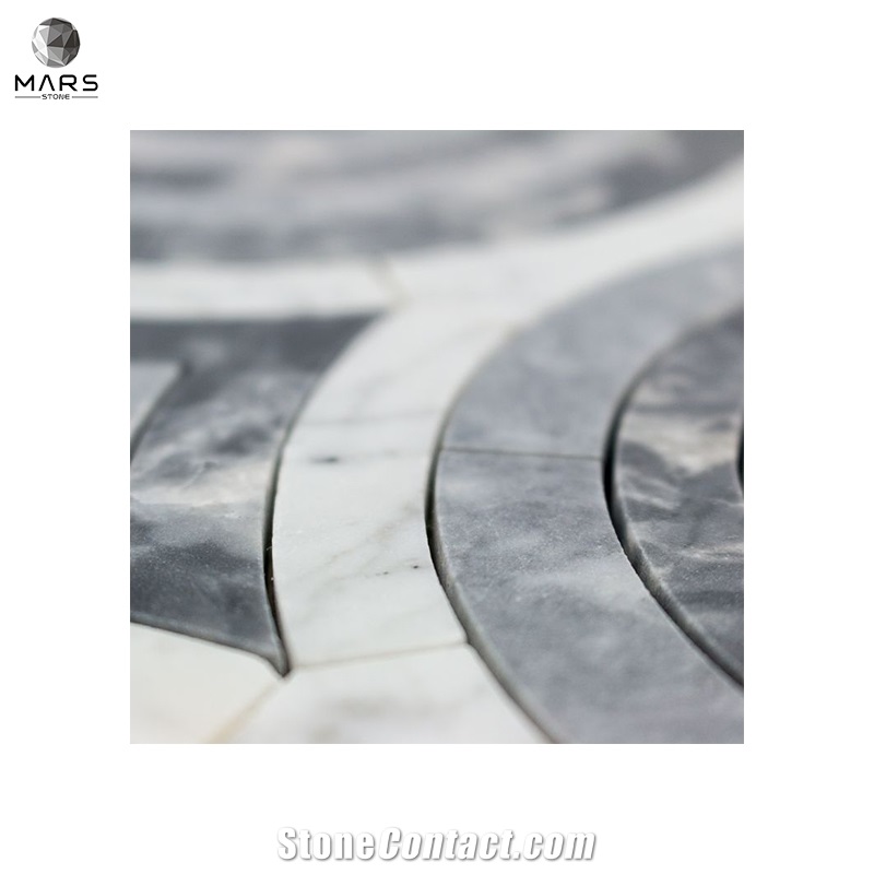 Krista Watterworth Spin Irregular Mosaic Marble Tiles