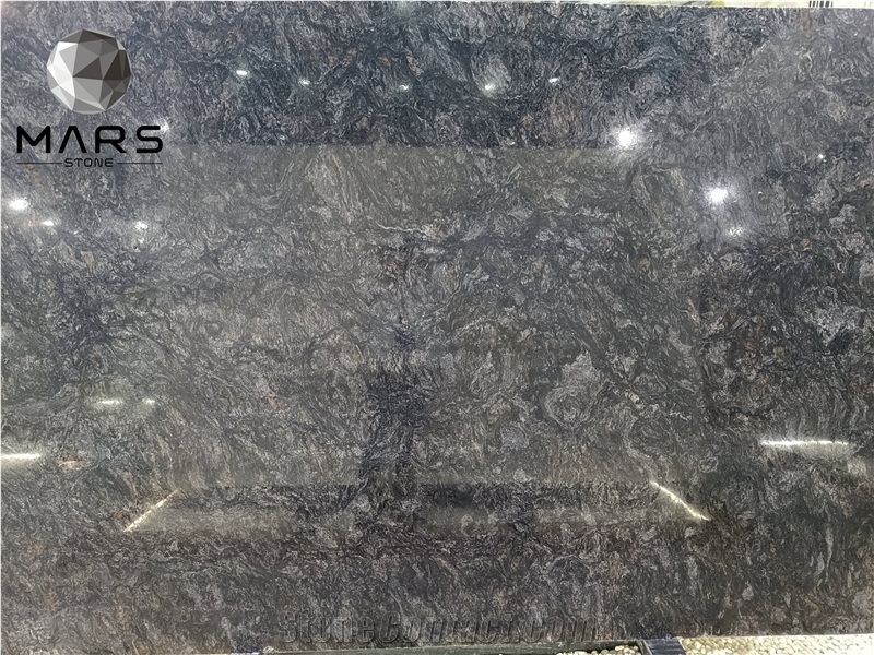 Luxury Exotic Black Vein Granite Slab For Wall Background