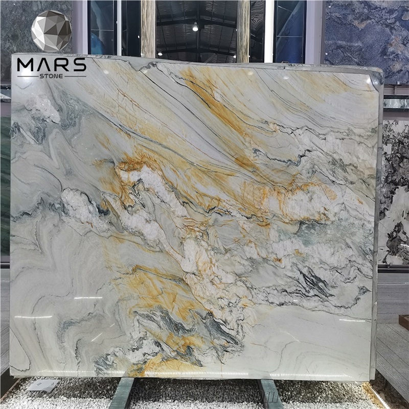 Luxury Stone Bathroom Royal White Brazil Marble Gold Slab