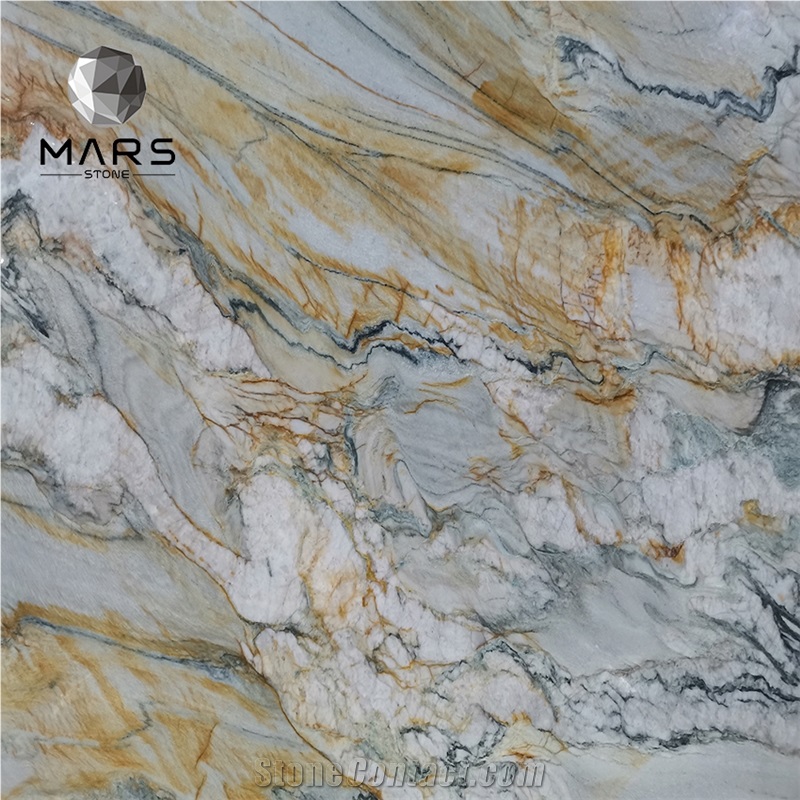 Luxury Stone Bathroom Royal White Brazil Marble Gold Slab