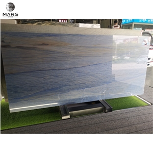 Luxury Stone Natural Interior Background Blue Quartzite Slab
