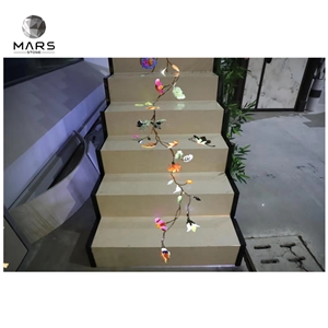 Marble LED Light Onyx Backlit Wall Slabs Photoelectric Stone Staircase