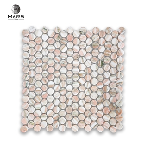 Modern Style Display Circular Marble Tile Mosaic