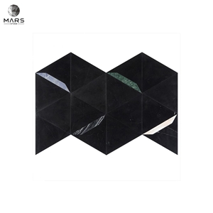 Modern Style Triangle Polished Natural Marble Mosaic Tiles