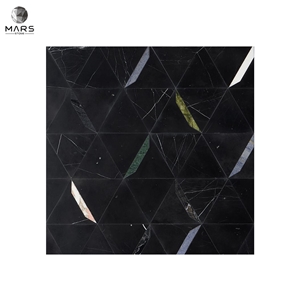 Modern Style Triangle Polished Natural Marble Mosaic Tiles