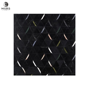 Modern Style Triangle Polished Natural Marble Mosaic Tiles