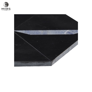 Modern Style Triangle Polished Natural Marble Mosaic Tiles