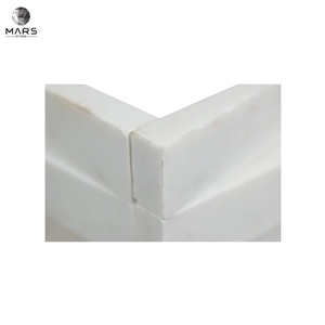 Modern Style White 3D Wave Ledger Panel Marble Wall Tile