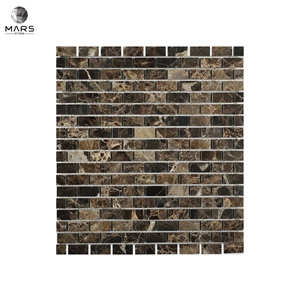 Modern Type Brick Strip Polished Mosaic Marble Mosaics Tiles