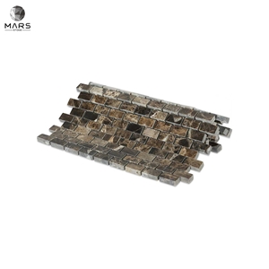 Modern Type Brick Strip Polished Mosaic Marble Mosaics Tiles
