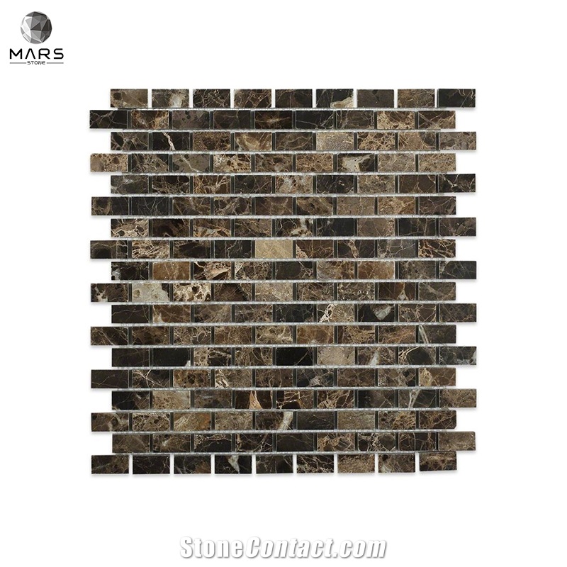 Modern Type Brick Strip Polished Mosaic Marble Mosaics Tiles