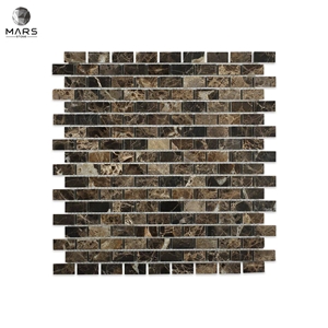 Modern Type Brick Strip Polished Mosaic Marble Mosaics Tiles