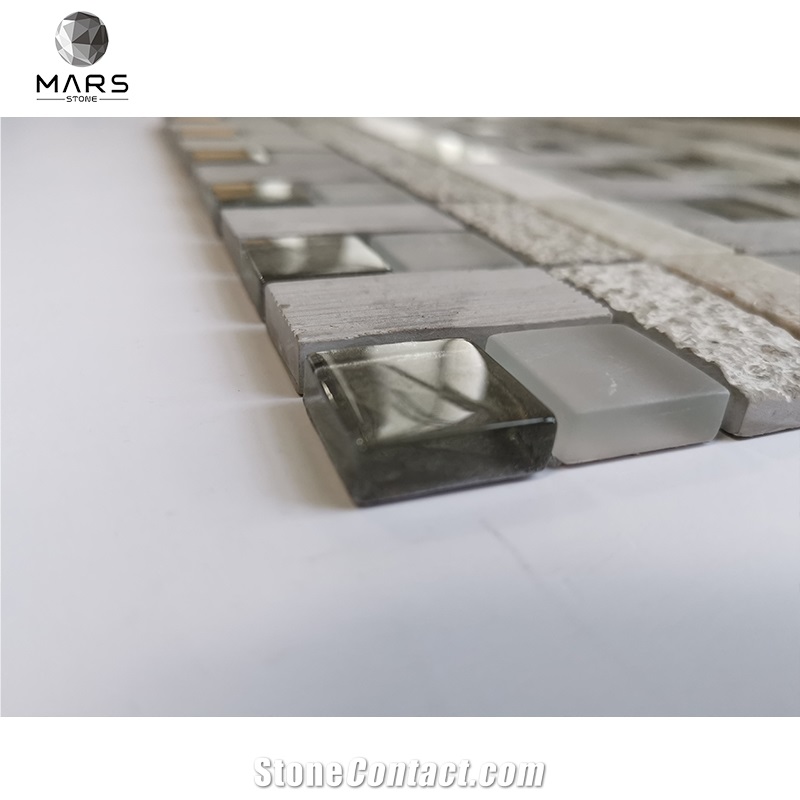 Natural Blends Marble Stone And Glass Mosaic Tile