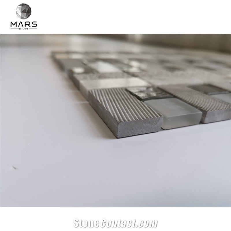 Natural Blends Marble Stone And Glass Mosaic Tile