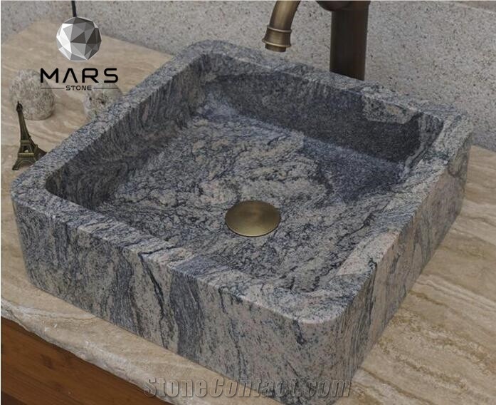 Natural Stone Pedestal Basin Granite Bowl Sink For Washing