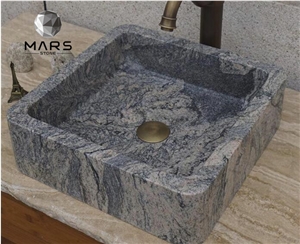 Natural Stone Pedestal Basin Granite Bowl Sink For Washing