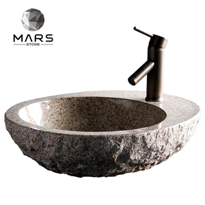 Natural Stone Pedestal Basin Granite Bowl Sink For Washing