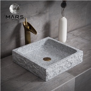 Natural Stone Pedestal Basin Granite Bowl Sink For Washing