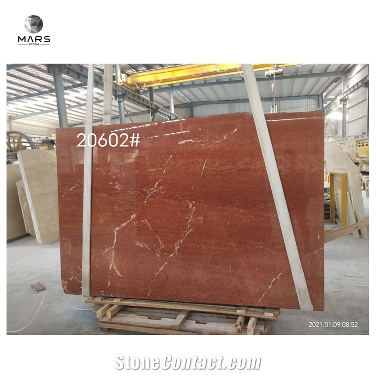 Natural Stone Rojo Alicante Marble Slab And Marble Tiles