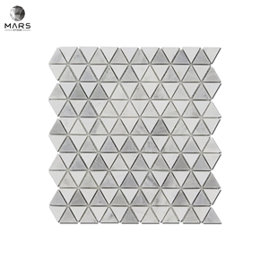 New Design Diamantes Triangle White Marble Mosaics Tiles