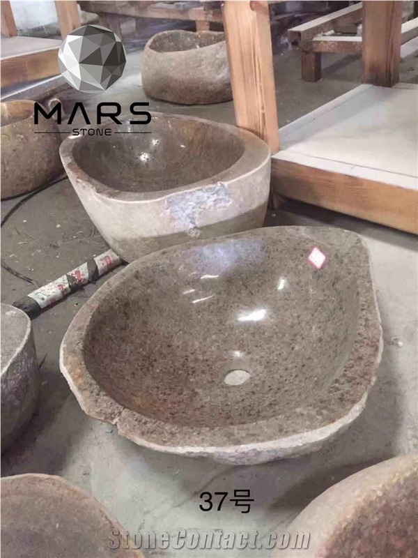 New Style Simple Design Black Granite Bathroom Sink