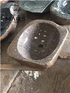New Style Simple Design Black Granite Bathroom Sink