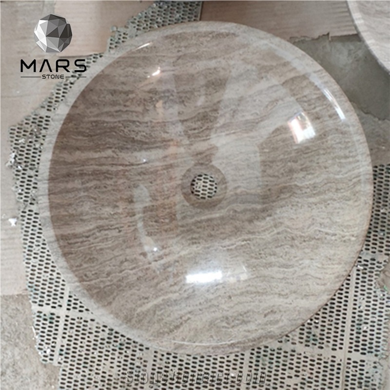 New Style Simple Design Guangxi White Marble Bathroom Sink