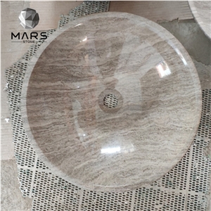 New Style Simple Design Guangxi White Marble Bathroom Sink