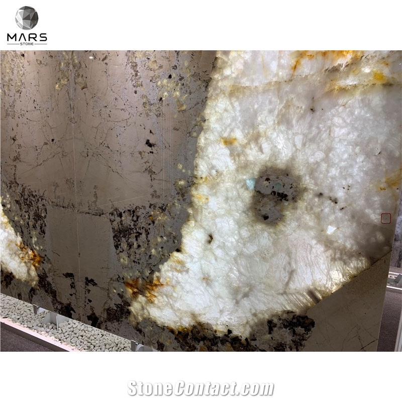 Pandora Quartzite Luxury Stone Marble LED Light Backlit Slabs Tiles
