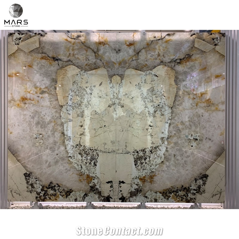 Pandora Quartzite Luxury Stone Marble LED Light Backlit Slabs Tiles