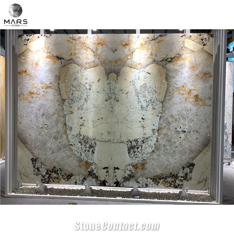 Pandora Quartzite Luxury Stone Marble LED Light Backlit Slabs Tiles