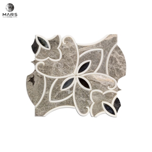 Popular Irregular Flower Polished Mosaic Marble Tiles