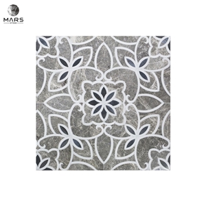 Popular Irregular Flower Polished Mosaic Marble Tiles