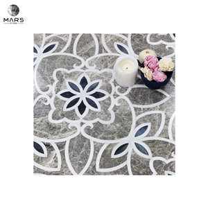 Popular Irregular Flower Polished Mosaic Marble Tiles