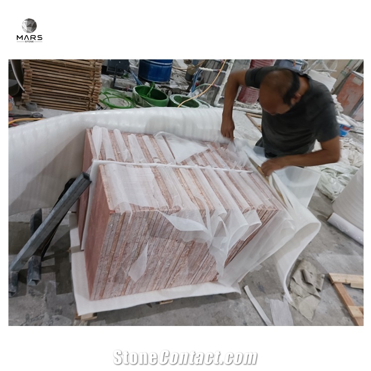 Red Travertine Cut To Size Rosa Rosso Travertine Tile 