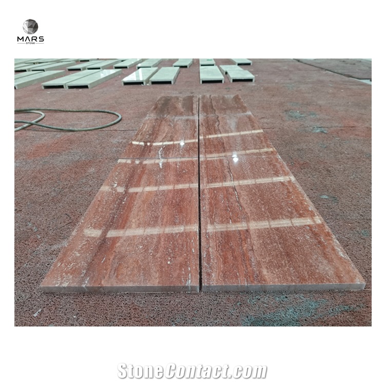 Red Travertine Cut To Size Rosa Rosso Travertine Tile 