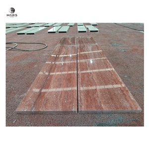 Red Travertine Cut To Size Rosa Rosso Travertine Tile 