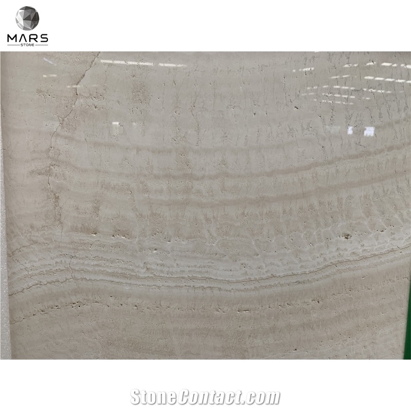 Super White Travertine,Ivory Travertine,Polished Filled Slab