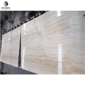 Super White Travertine,Ivory Travertine,Polished Filled Slab