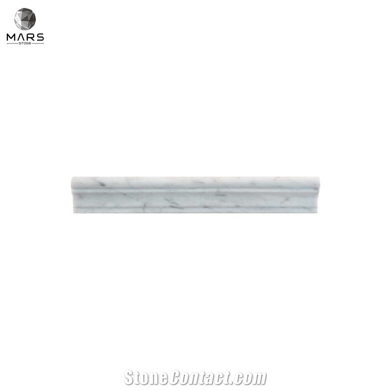 White Carrara Marble Rectangle Polished Brick Mosaic Tiles