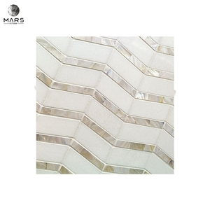 Wholesale Thassos Marble And Mother Of Pearl Chevron Mosaic Wholesale Thassos Marble And Mother Of Pearl Chevron Mosaic