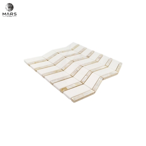 Wholesale Thassos Marble And Mother Of Pearl Chevron Mosaic