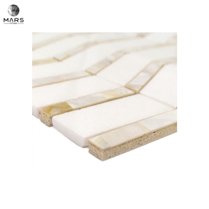 Wholesale Thassos Marble And Mother Of Pearl Chevron Mosaic