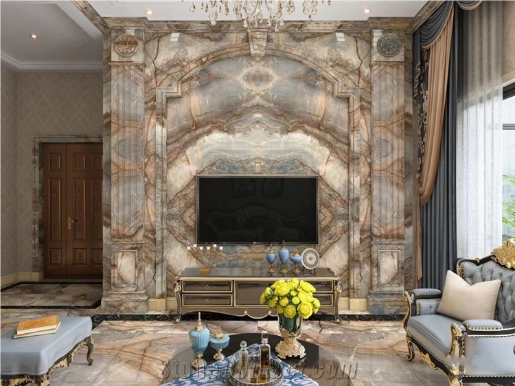 Yellow And Blue Yinxun Palissandro Marble