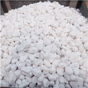 Snow White Tumped Pebble Stone