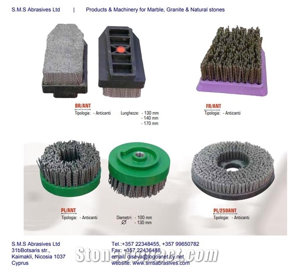 Stone Abrasive Brushes, Fickert Antique Brushes