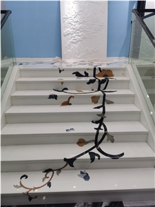 Nano Glass Hollow Column Panels, Crystallized Stone Column