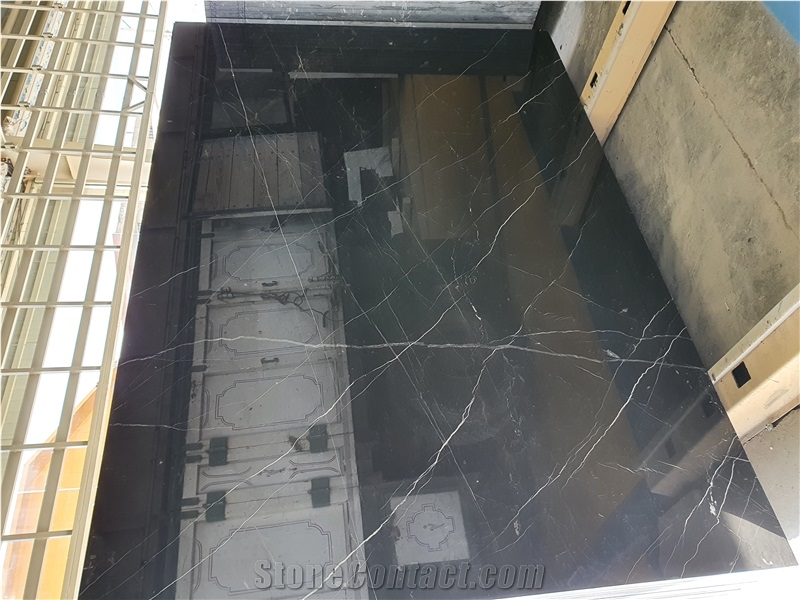 Alexander Black Marble Slabs